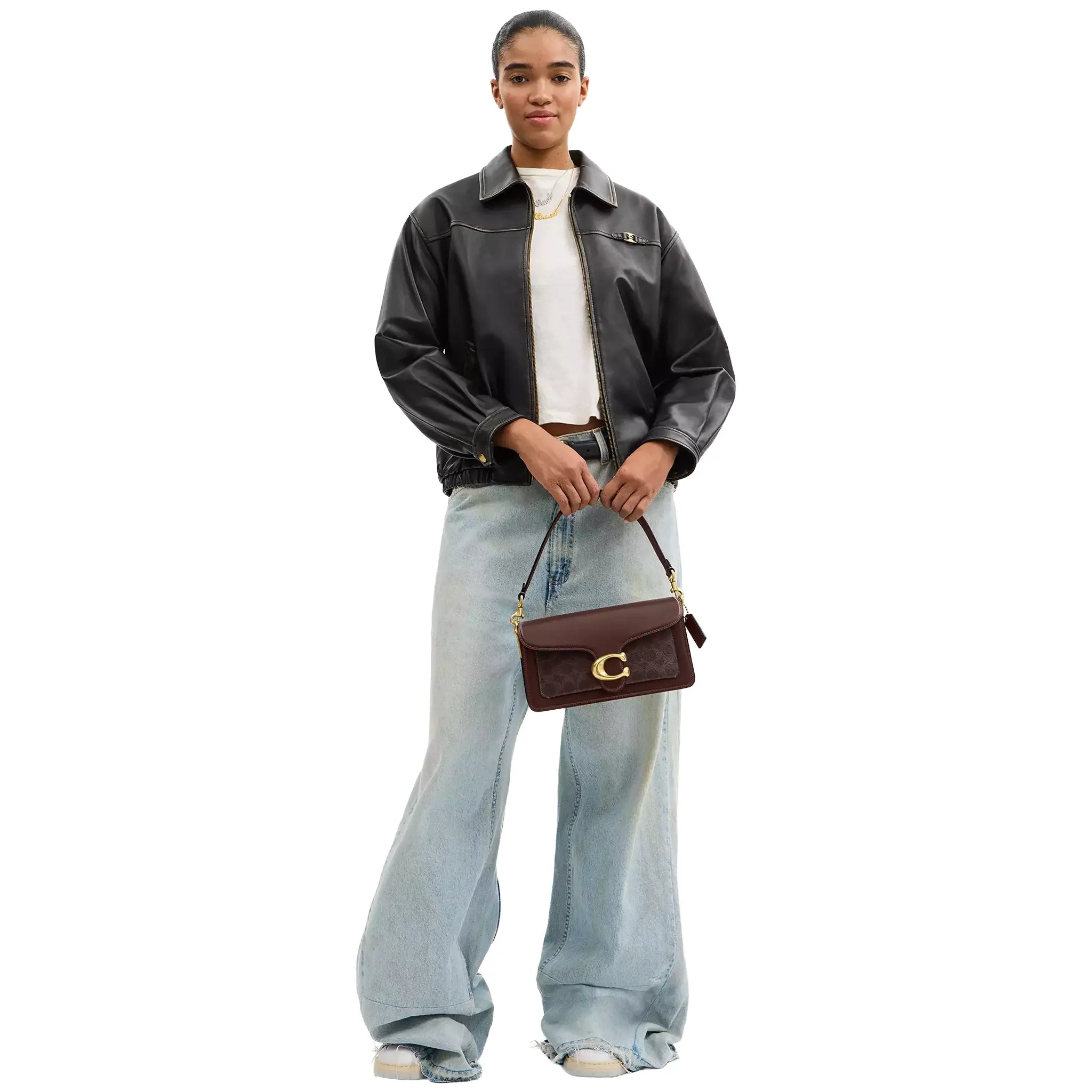 Model View of Coach Tabby 26 Maple Shoulder Bag CI032